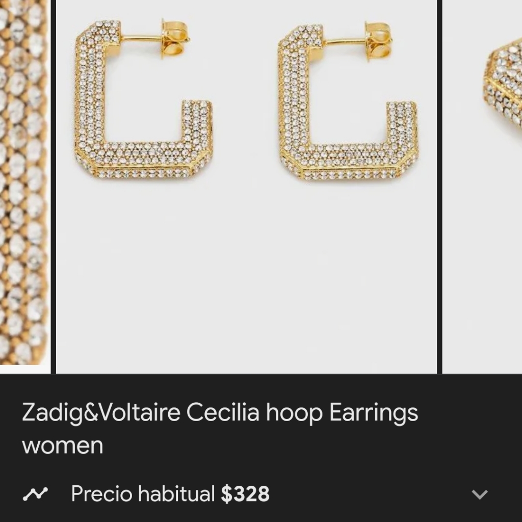 Zadig Voltaire Gold Hoop Earrings 128$